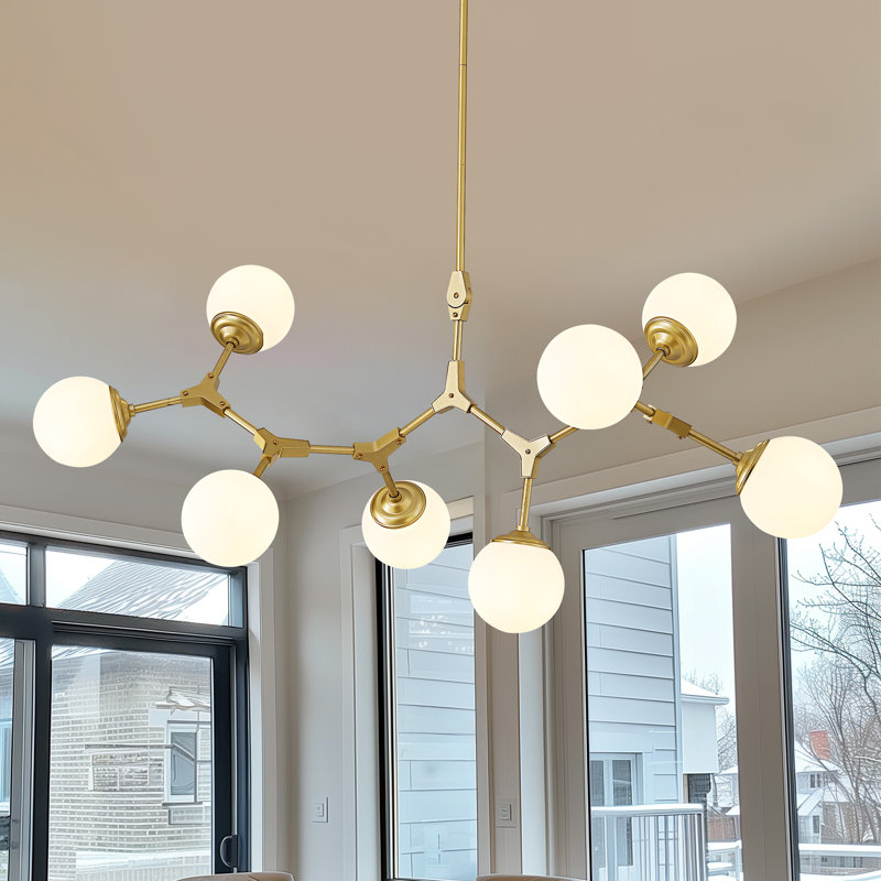 Mercer Light Dimmable Sputnik Modern Linear Chandelier Wayfair